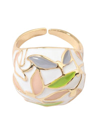 Cincin jari enamel berdaun asin