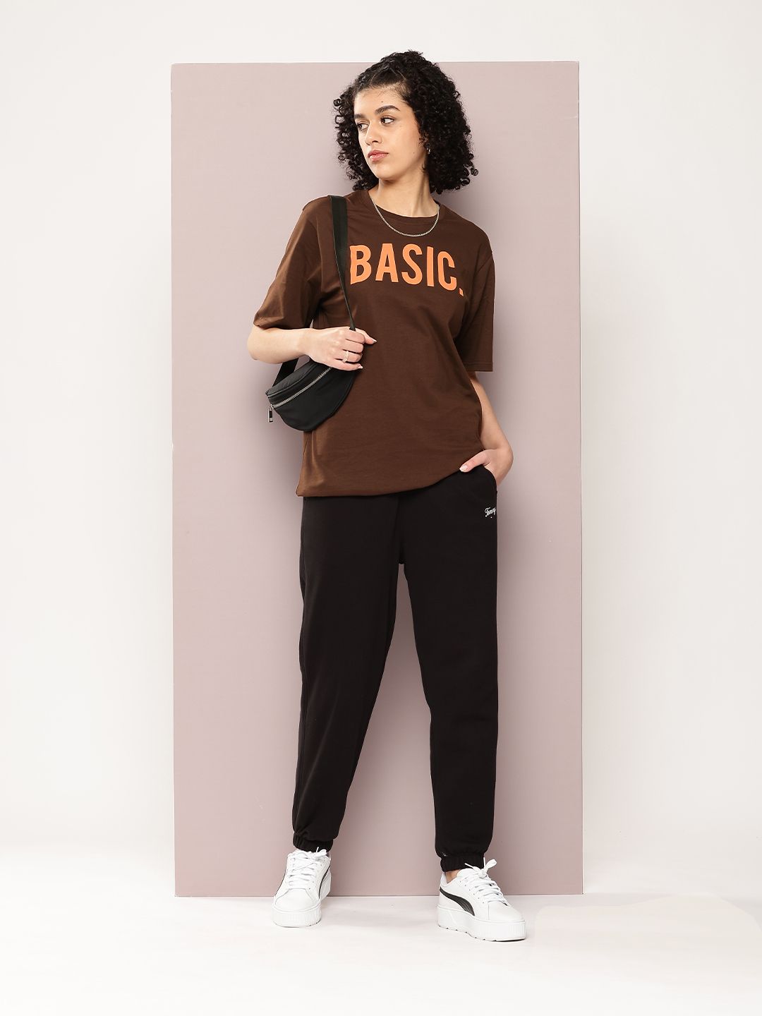 DILLINGER Women Typography Printed Oversized T-shirt