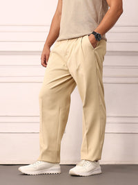 Mr Bowerbird Men Pleated Mid-Rise Liberal Fit Trousers