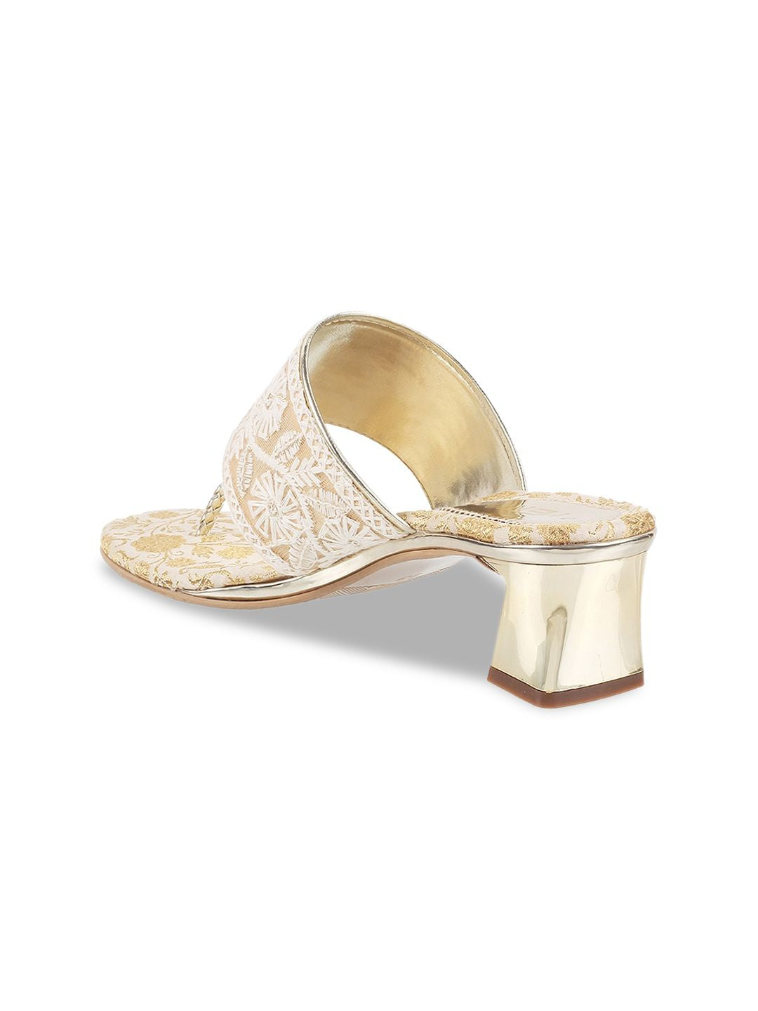 Metro Embroidered Block Heels