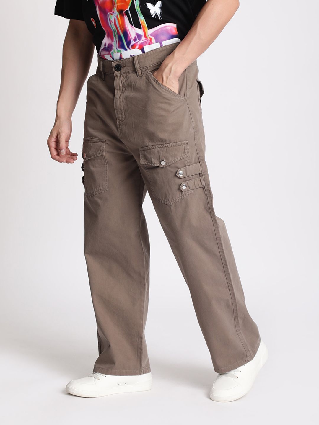 Bene Kleed Men Baggy Fit Cargos Trousers
