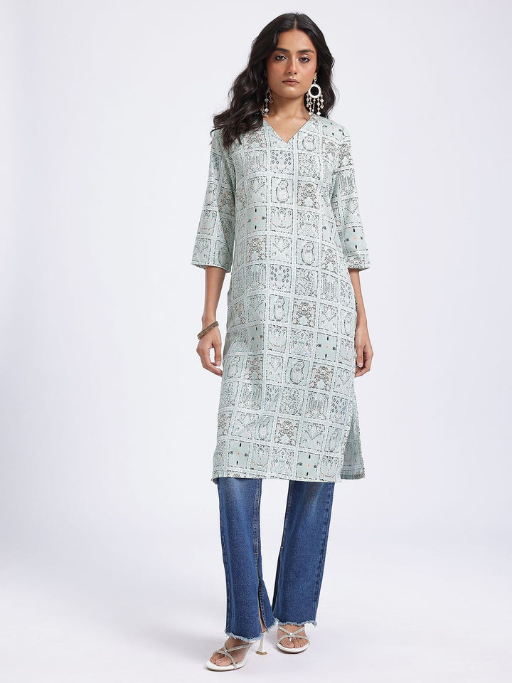 Anouk Printed Straight Kurta