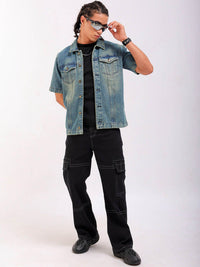 The Indian Garage Co Men Mid-Wash Relaxed Fit Trucker Jacket