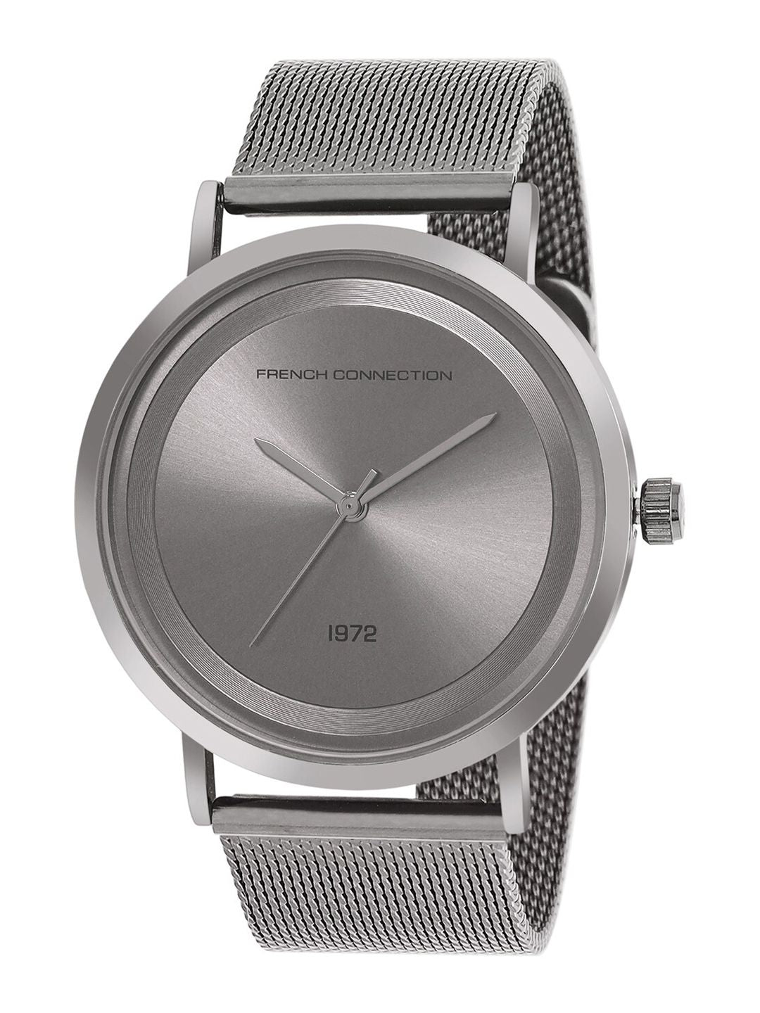 Sambungan Perancis Lelaki Lelaki Gelang Steel Gaya Tali Analog Watch FCN00043E