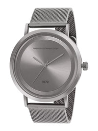 Sambungan Perancis Lelaki Lelaki Gelang Steel Gaya Tali Analog Watch FCN00043E