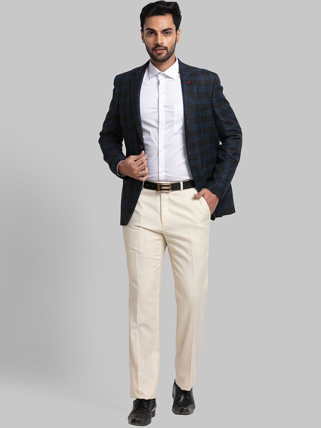 Raymond Men Checked Single Breasted Formal Blazers