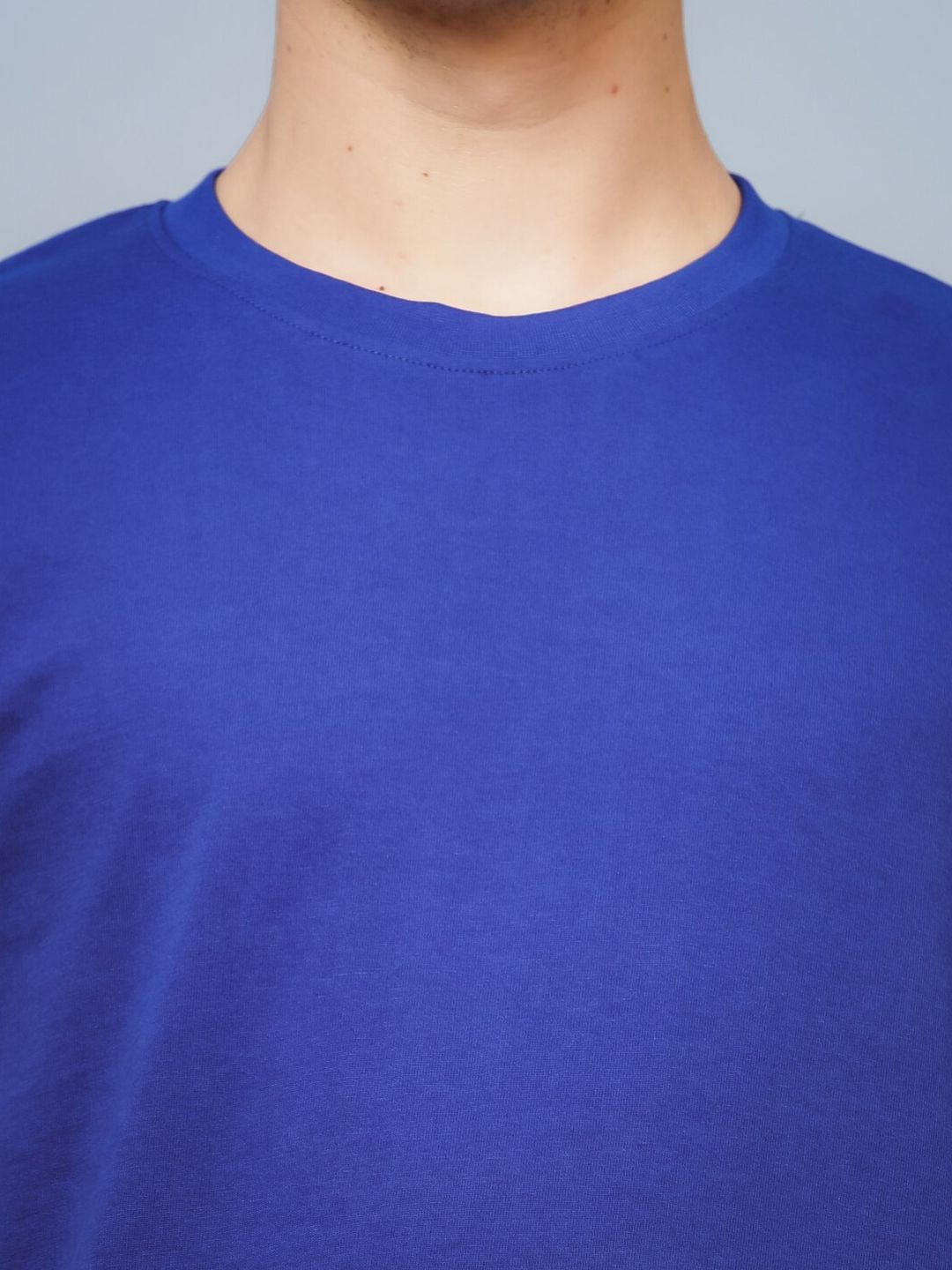 ADRO Round Neck Drop-Shoulder Sleeves Oversized Pure Cotton T-shirt