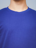ADRO Round Neck Drop-Shoulder Sleeves Oversized Pure Cotton T-shirt