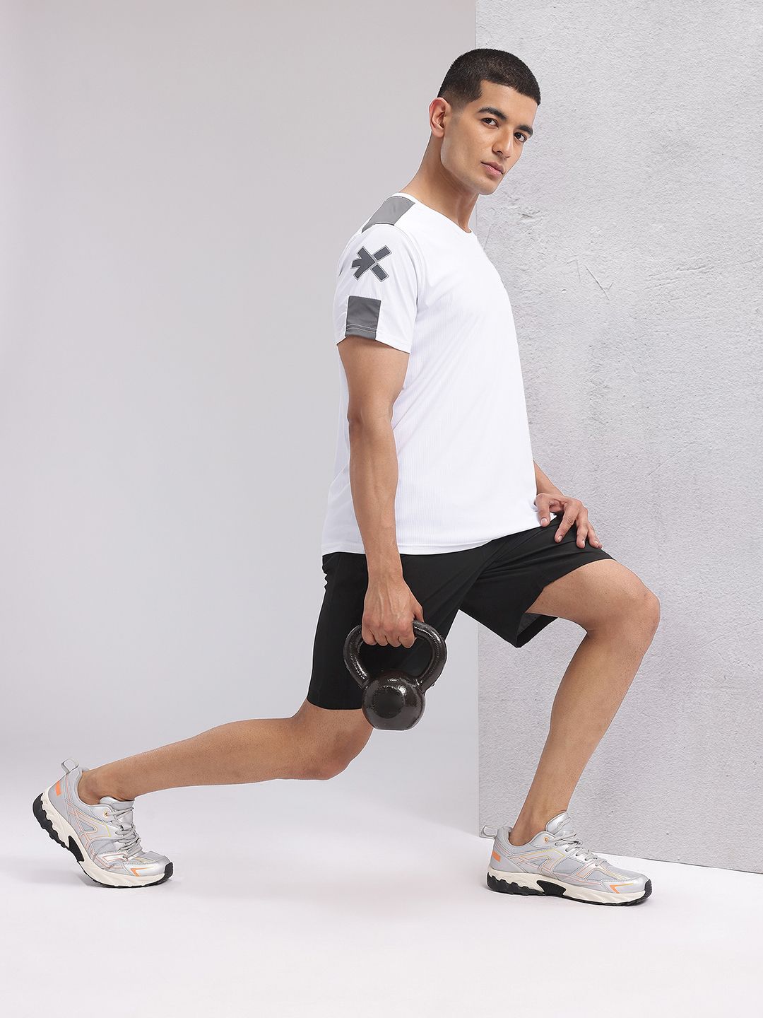 HRX by Hrithik Roshan Men Brand Logo Print Mid-Rise Training Shorts