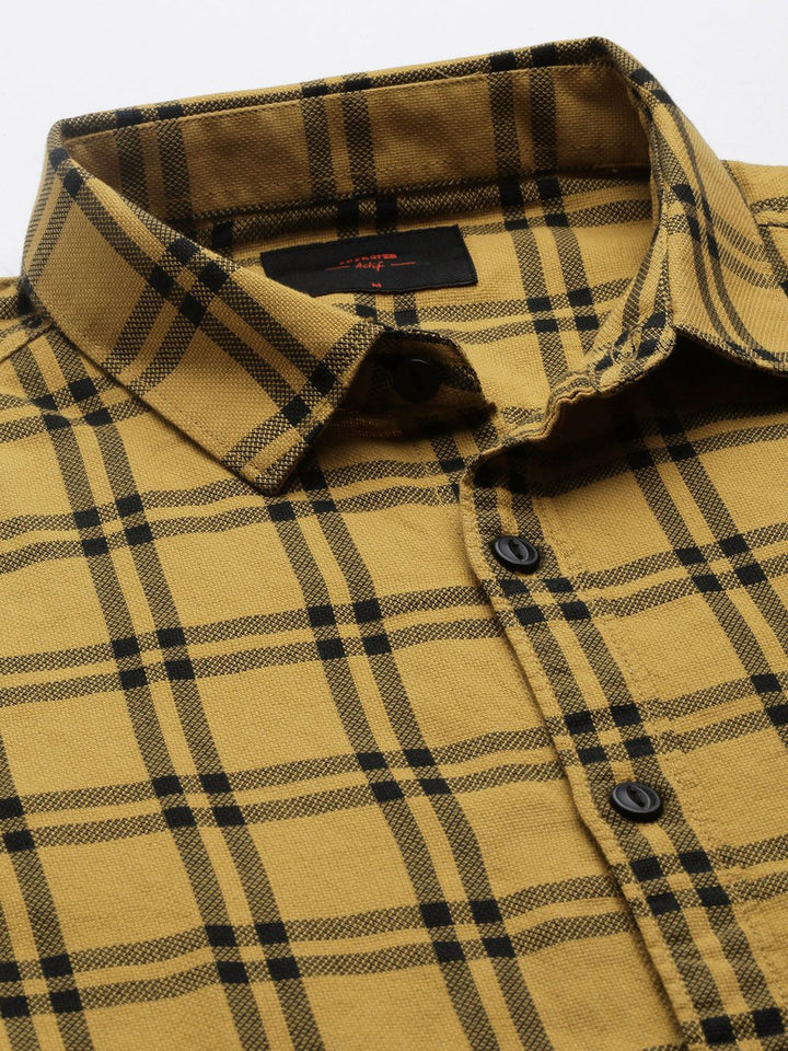 SPYKAR Pure Cotton Slim Fit Checked Casual Shirt
