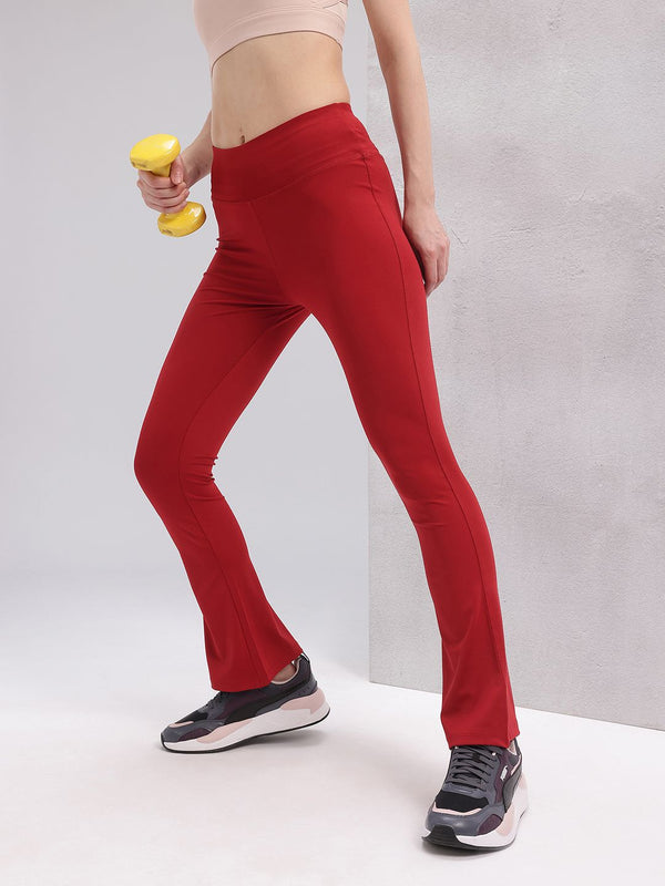 HRX by Hrithik Roshan Women Rapid-Dry Flared Training Tights with Reflective Details