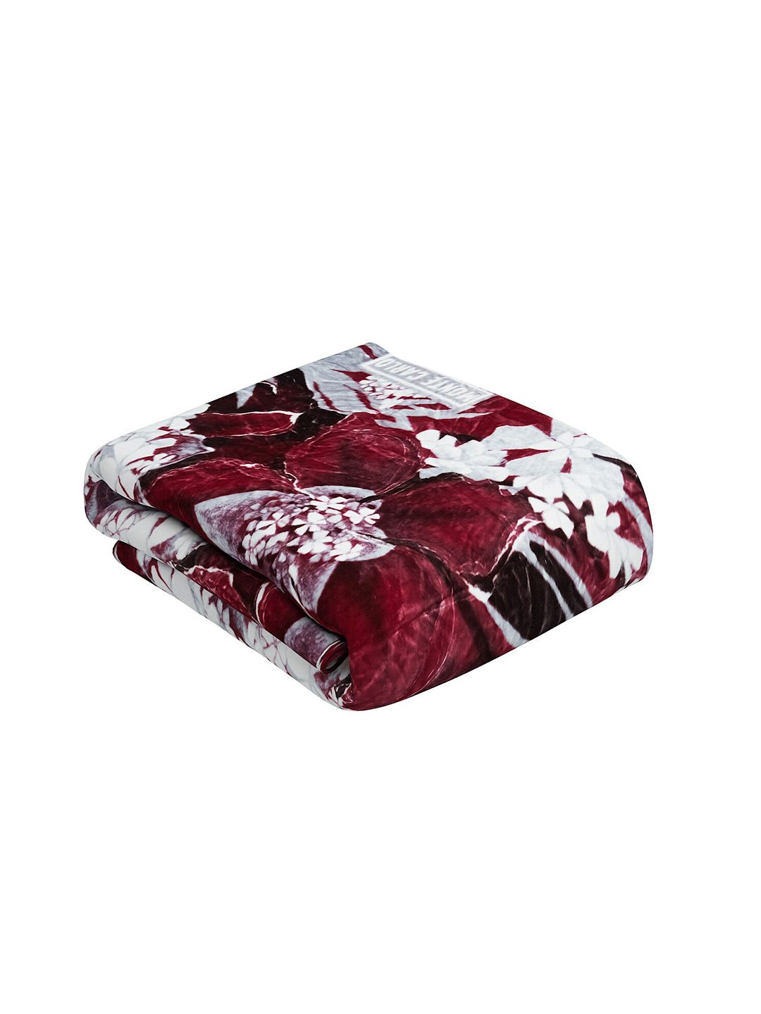Monte Carlo Maroon Floral Heavy Winter Single Bed Blanket
