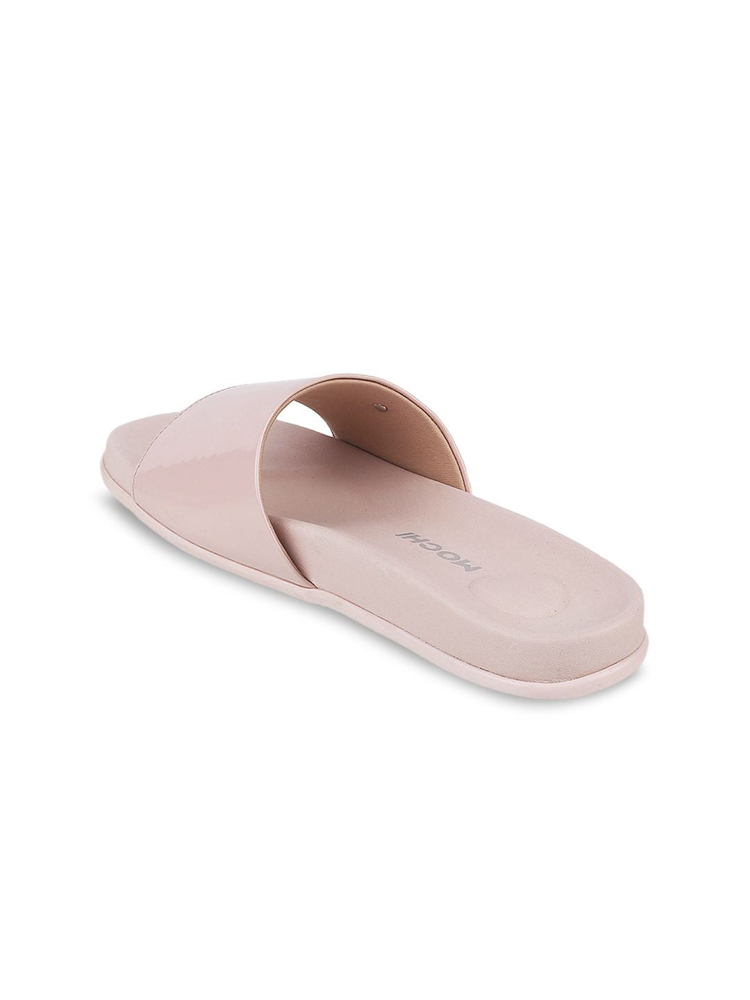 Mochi Women Pink Solid Sliders