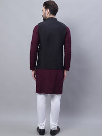SOJANYA Kurta Kapas Tulen Bersulam Labuci Lelaki Dengan Kurta Churidar & Nehru