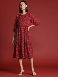 all about you Floral Print A-Line Midi Dress
