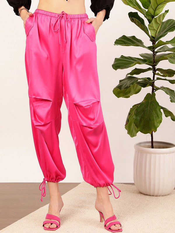 STREET 9 Women Relaxed Loose Fit High-Rise Joggers