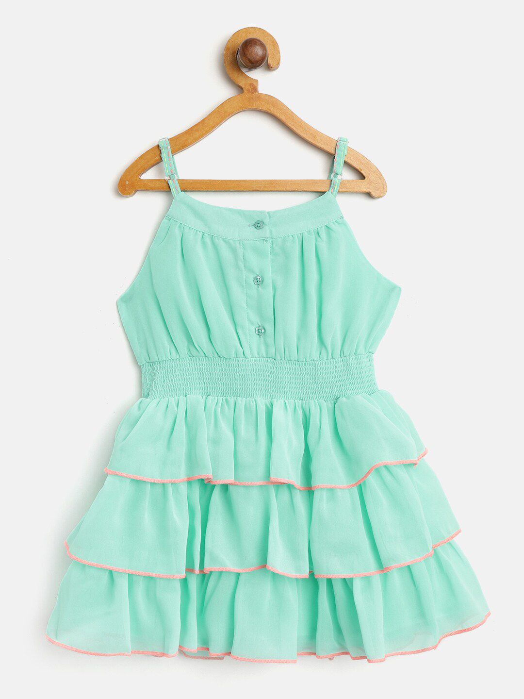 Nauti Nati Sea Green Georgette Dress