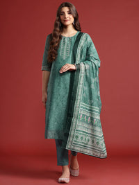 Anouk Indie Prints Kurta with Trousers & Dupatta