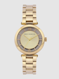 Sambungan Perancis Wanita Analog-toni Emas Watch FCL0001D