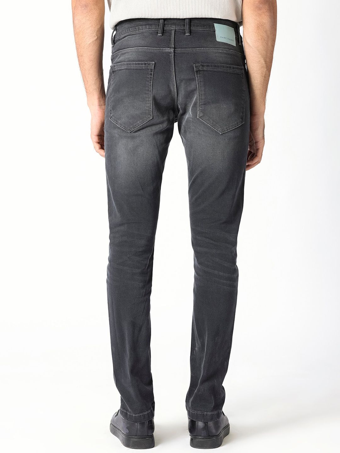 RARE RABBIT Men Hawkins Slim Fit Mid-Rise Cotton Jeans
