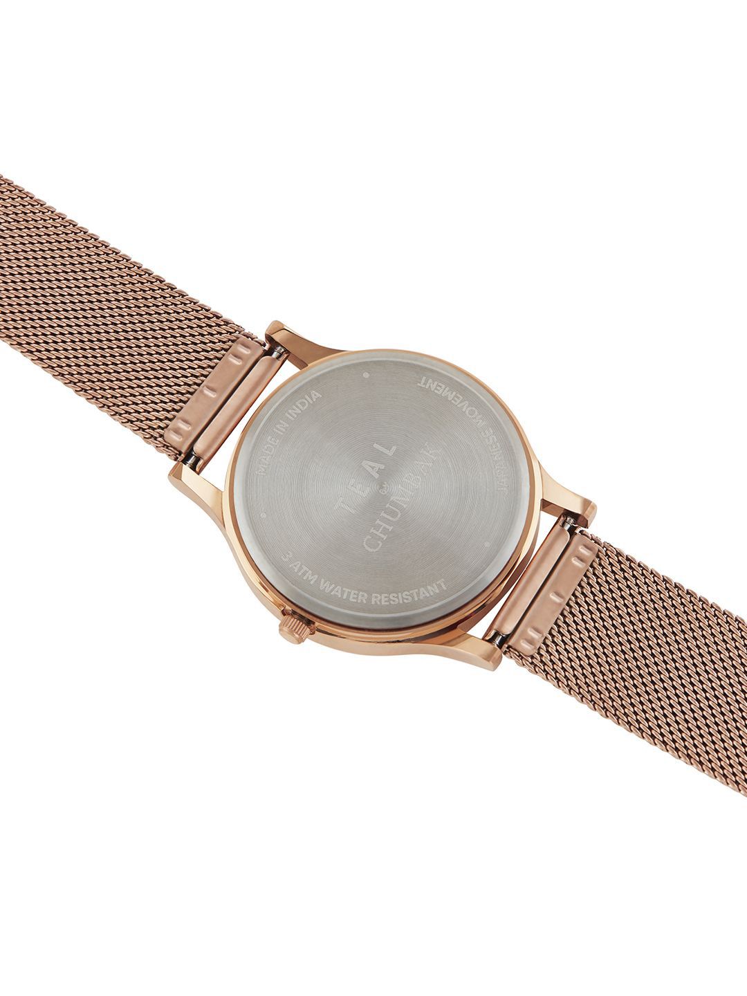 TEAL BY CHUMBAK Women Brass Dial & Stainless Steel Wrap Around Straps Analogue Watch