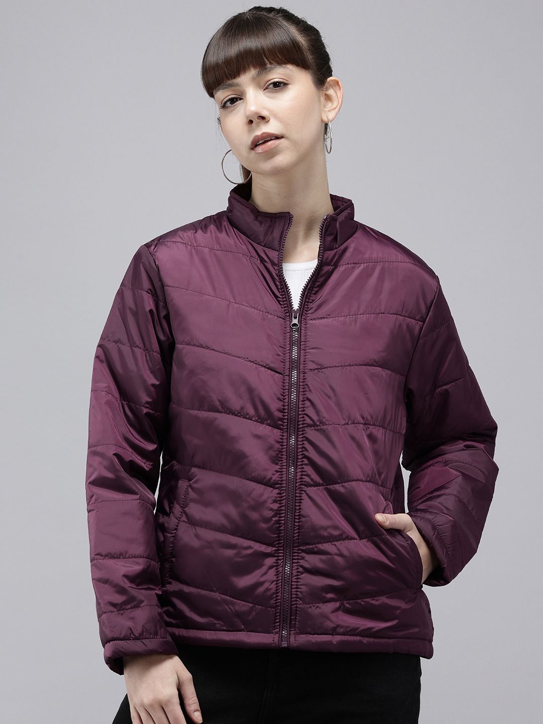 Tokyo Talkies Mock Collar Padded Jacket