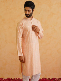 SOJANYA LUXE Ethnic Motifs Embroidered Mandarin Collar Sequined Straight Kurta