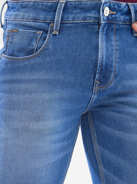 SPYKAR Men Slim Fit Low-Rise Clean Look Heavy Fade Stretchable Jeans