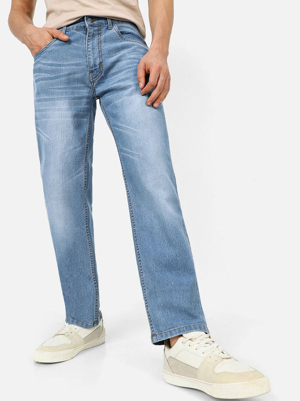 Urbano Fashion Men Heavy Fade Clean Look Washed Stretchable Whiskers Jeans