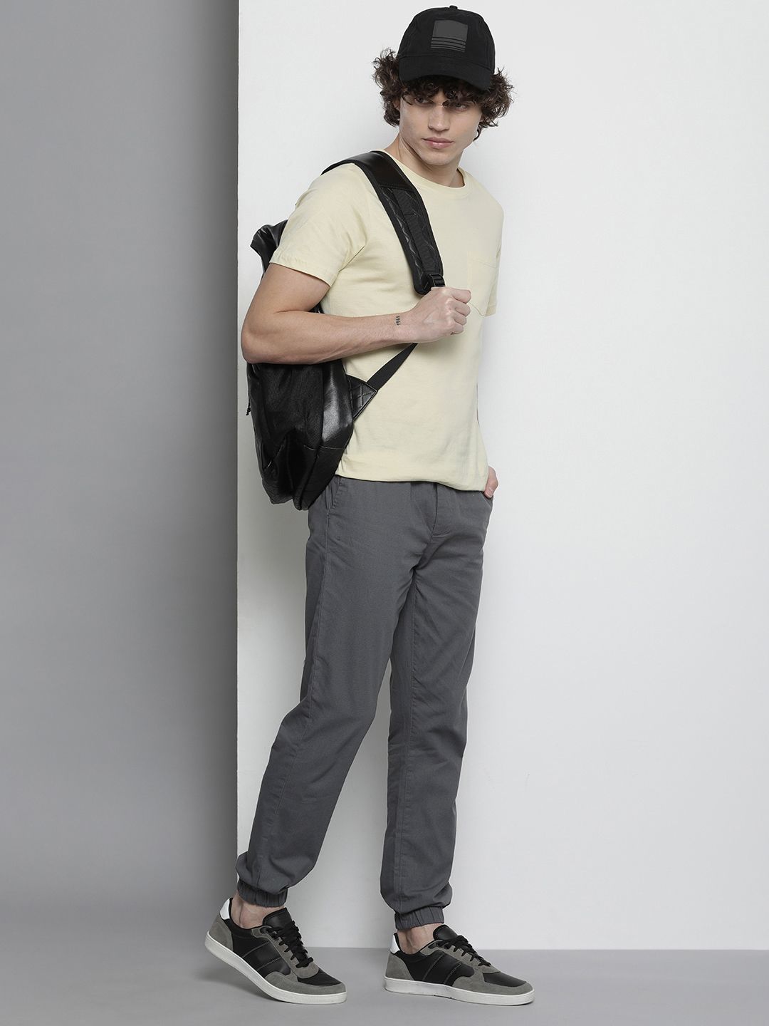The Indian Garage Co Men Mid-Rise Slim Fit Joggers