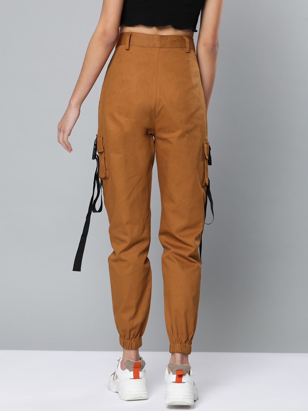 STREET 9 Women Rust Brown Loose Fit Cargos