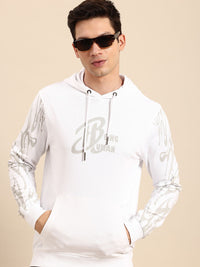 Being Human Brand Logo Printed Hooded Pure Cotton Sweatshirt