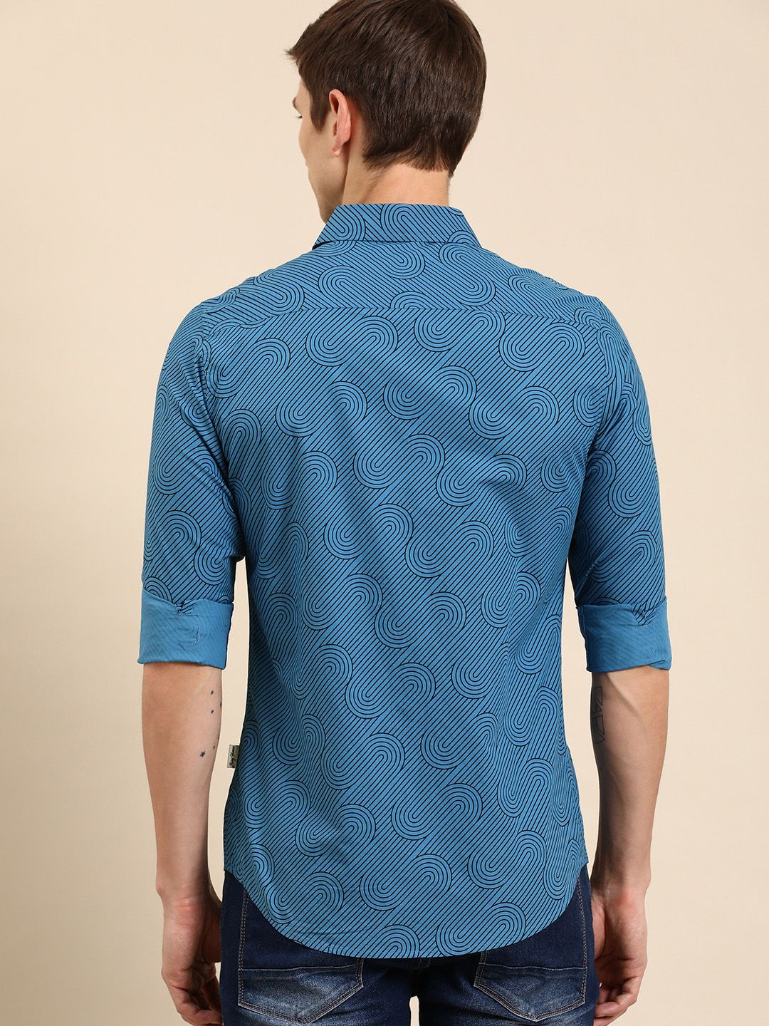 Being Human Men Pure Cotton Slim Fit Printed Casual Shirt