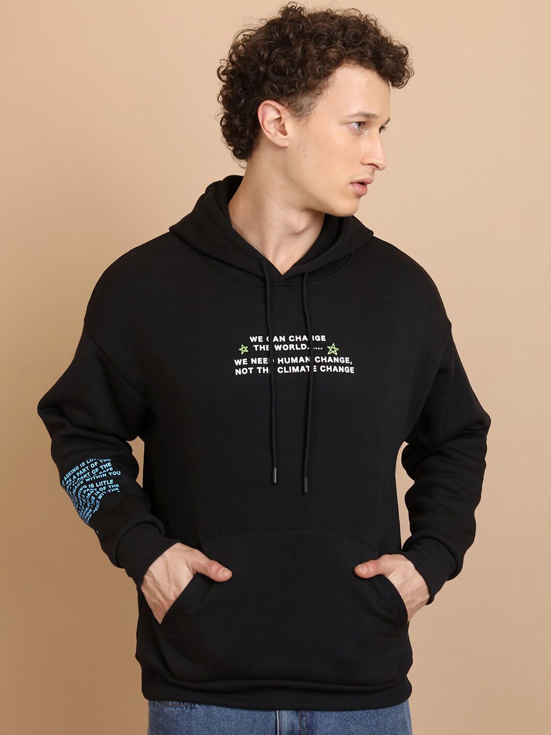 HIGHLANDER Graphic Printed Hooded Relaxed Fit Sweatshirt