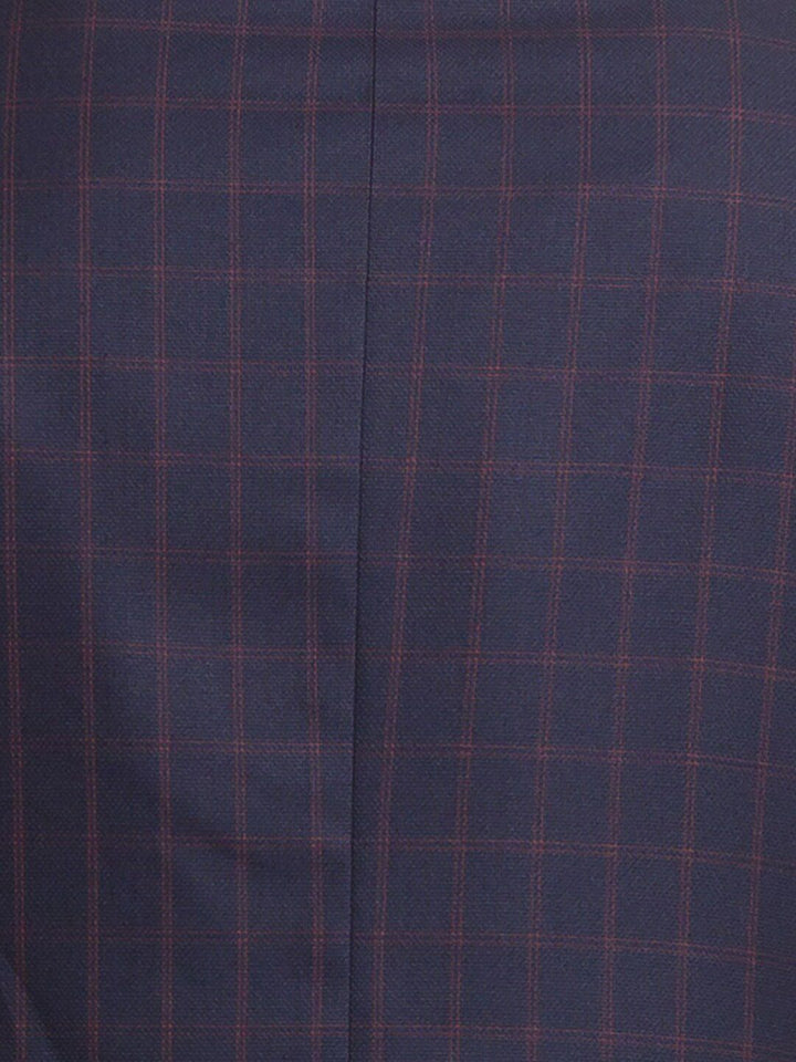 Park Avenue Men Checked Single Breasted Two Piece Formal Suit