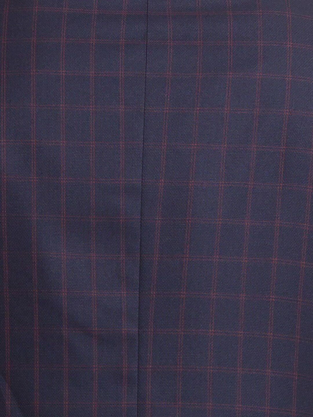 Park Avenue Men Checked Single Breasted Two Piece Formal Suit