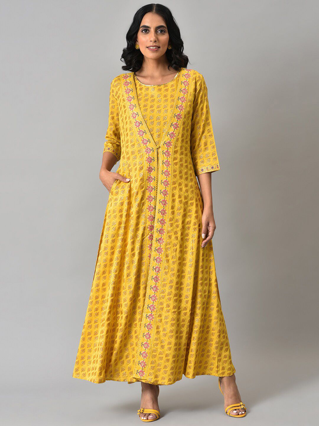 W Floral Print Rayon Jumpsuit