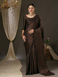 Saree mall Black & Gold-Toned Woven Design Zari Silk Blend Banarasi Sarees