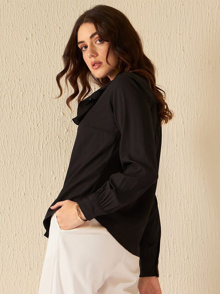 DENNISON Smart Ruffle Detail Casual Shirt