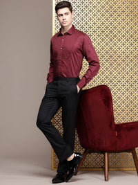 House of Pataudi Pure Cotton Thread Work Party Shirt