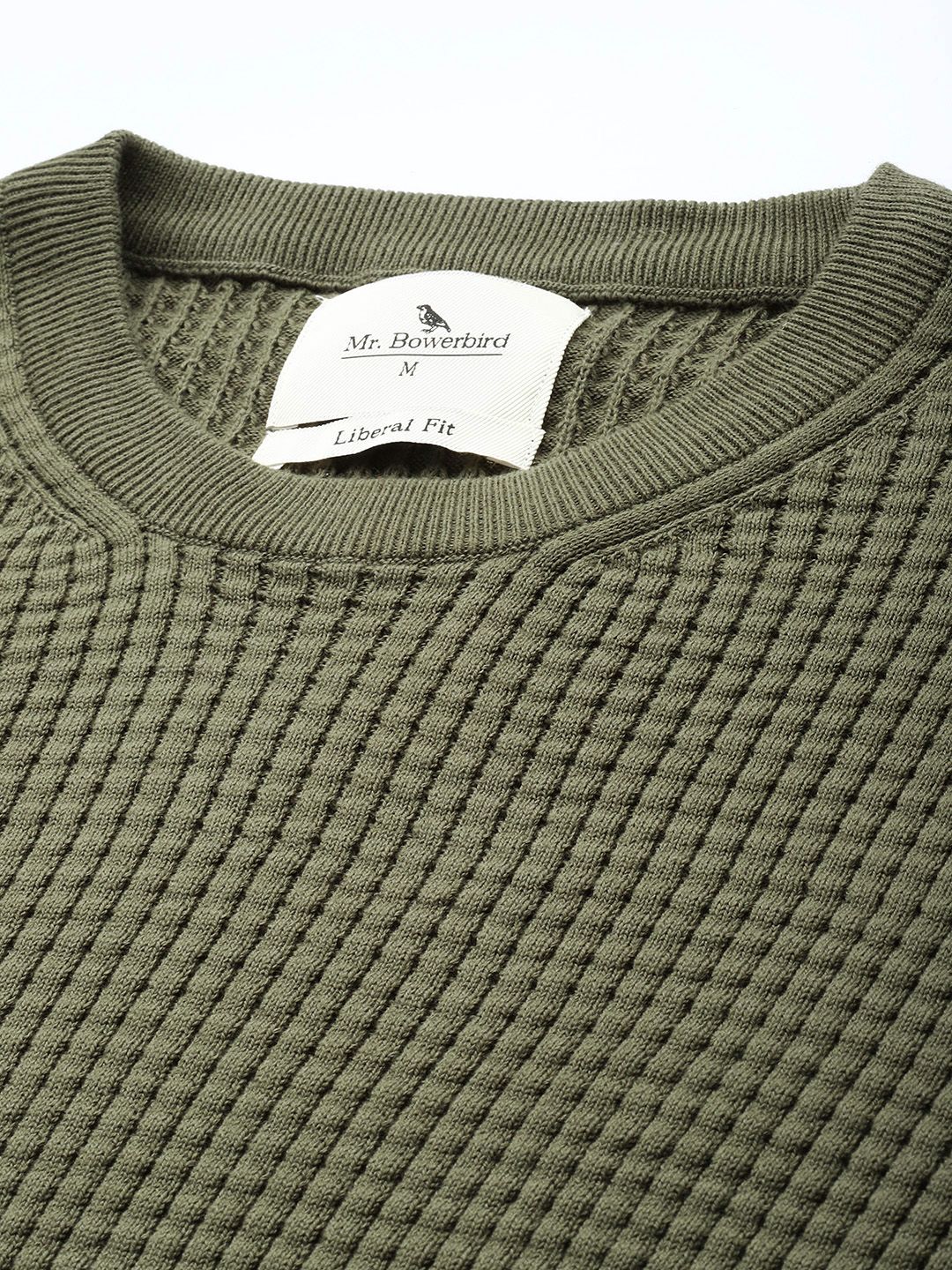 Mr Bowerbird Pure Cotton Self-Design Pullover Sweater