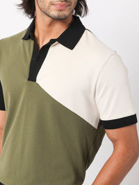 RARE RABBIT Men Rings-4 Slim Fit Solid Polo Collar T-Shirt