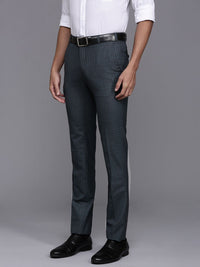 Raymond Men Checked Slim Fit Formal Trousers