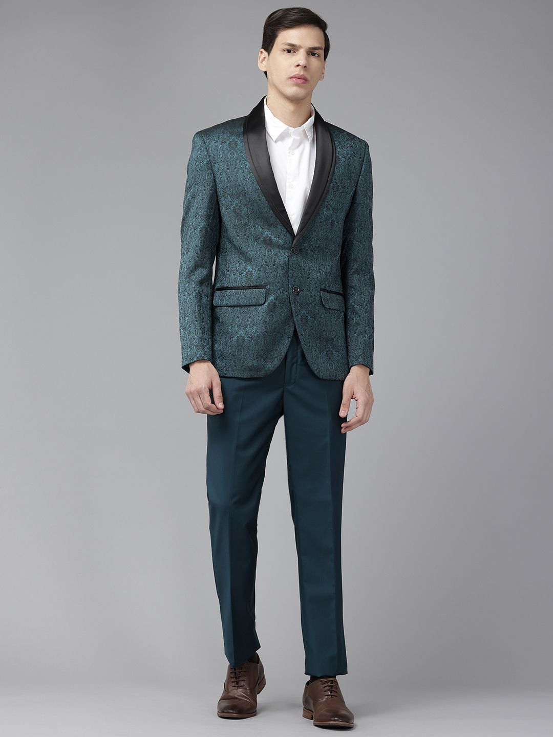 Park Avenue Self-Design Super Slim-Fit Single-Breasted 2-Piece Party Suit