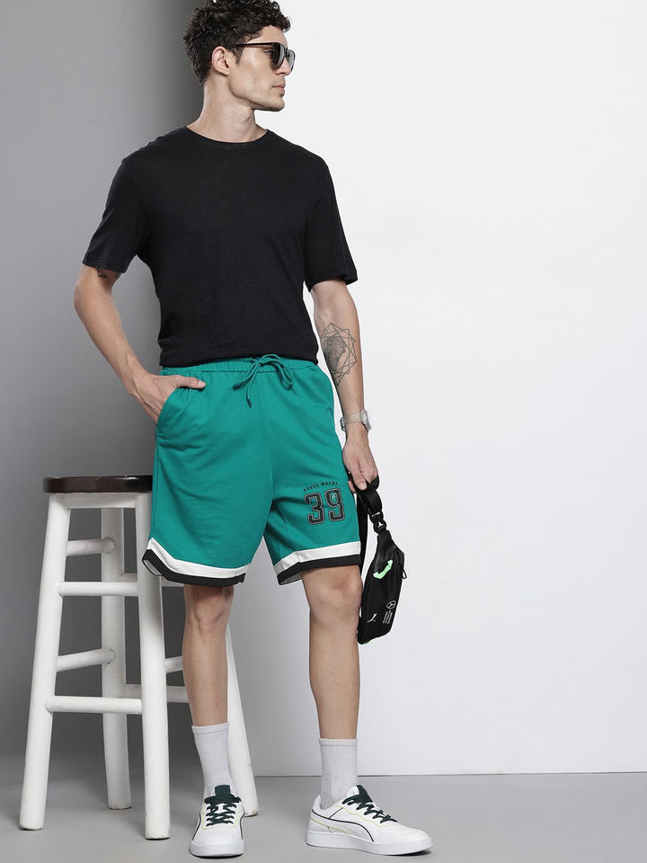 The Indian Garage Co Men Varsity Print Loose Fit Shorts