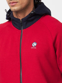 SPYKAR Cotton Hooded Front-Open Sweatshirt