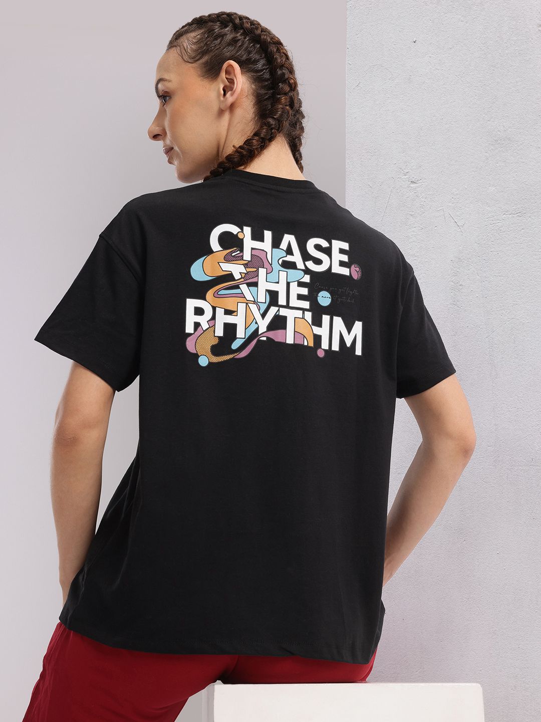HRX by Hrithik Roshan Printed Drop-Shoulder Sleeves Relaxed Lifestyle T-shirt