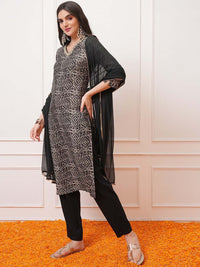 Vishudh Ethnic Motifs Printed Regular Beads and Stones Kurta with Trouser & Dupatta