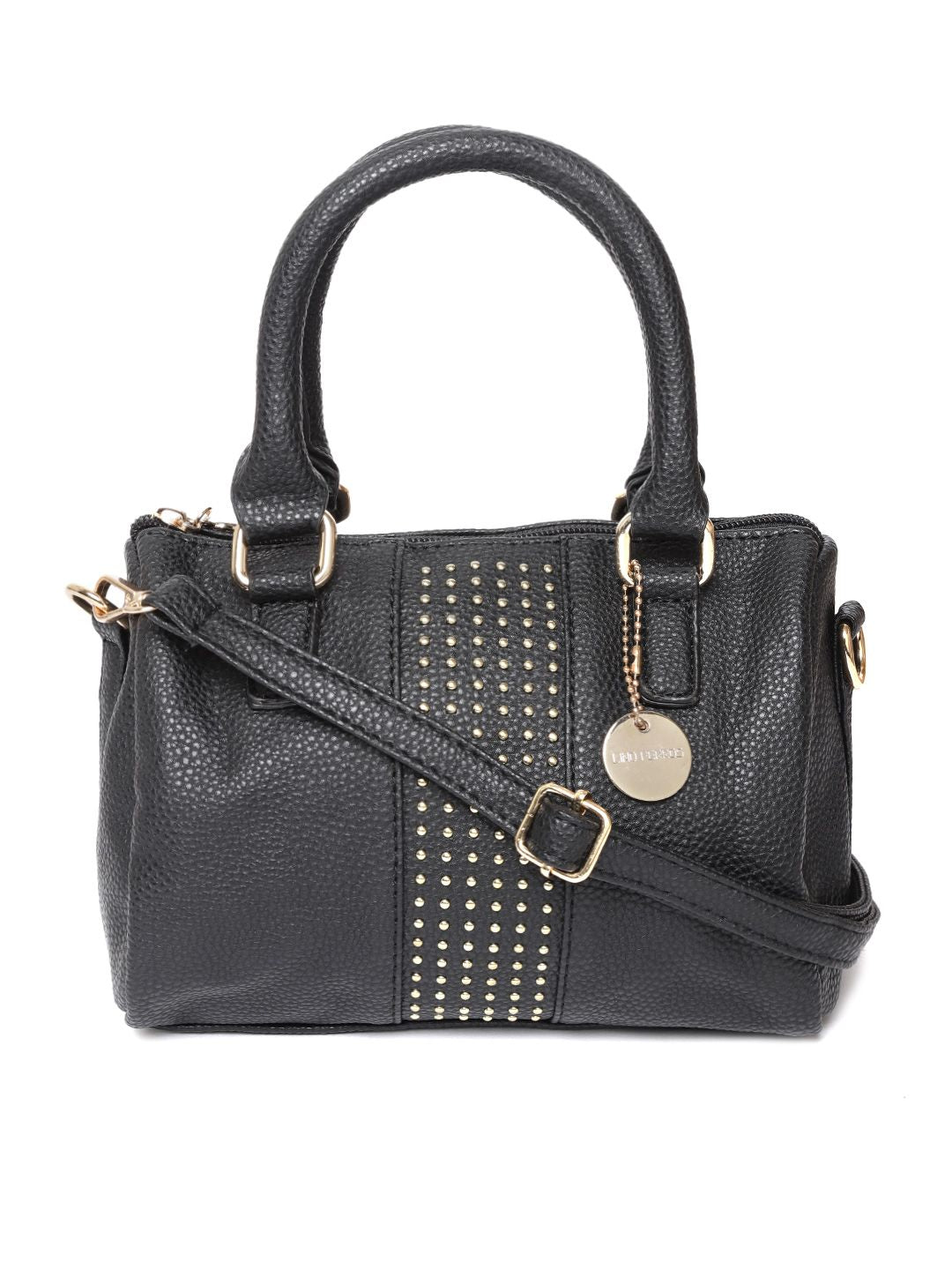 Lino Perros Black Solid Handheld Bag