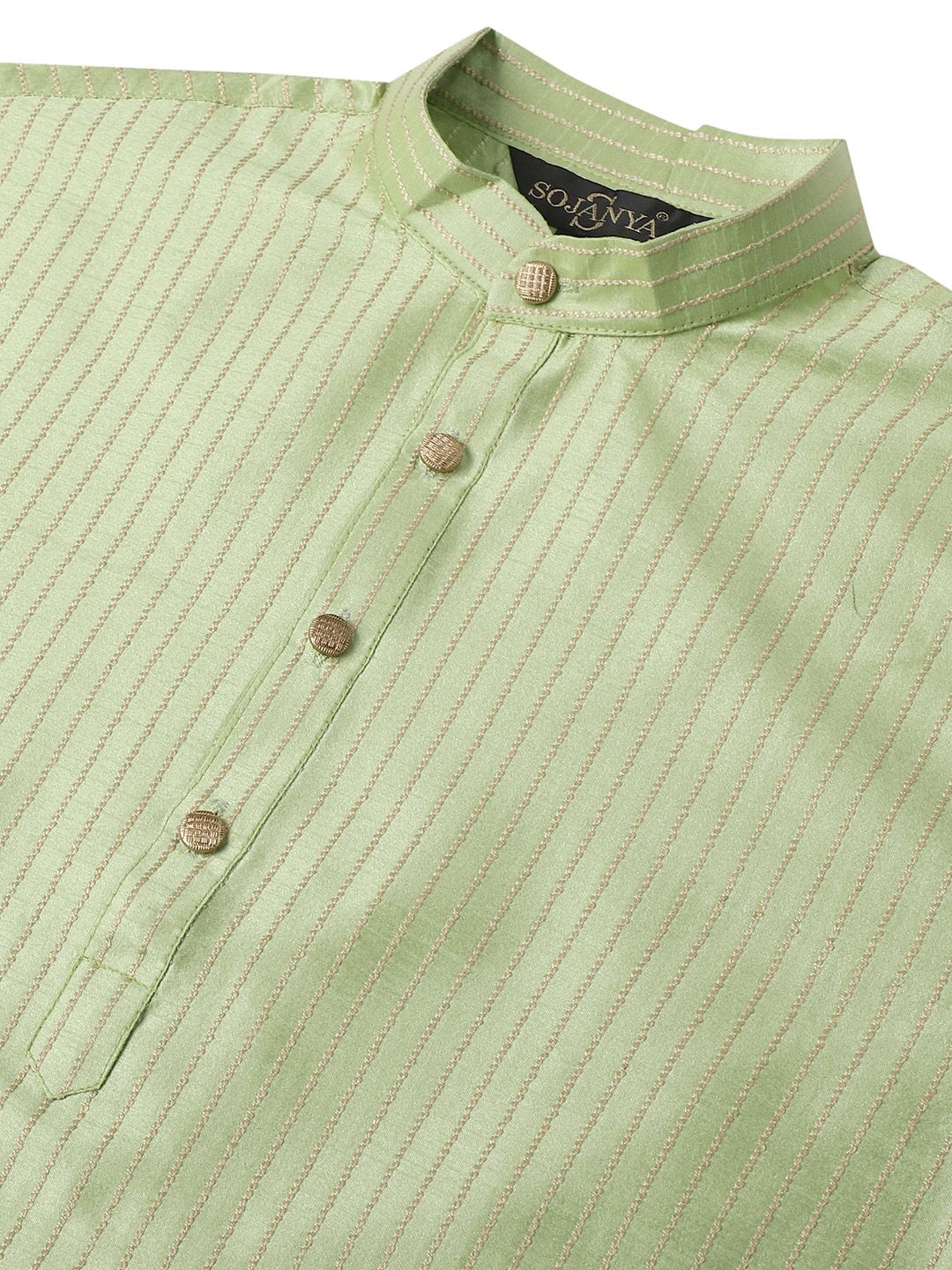 SOJANYA Men Woven Design Jacquard Straight Kurta
